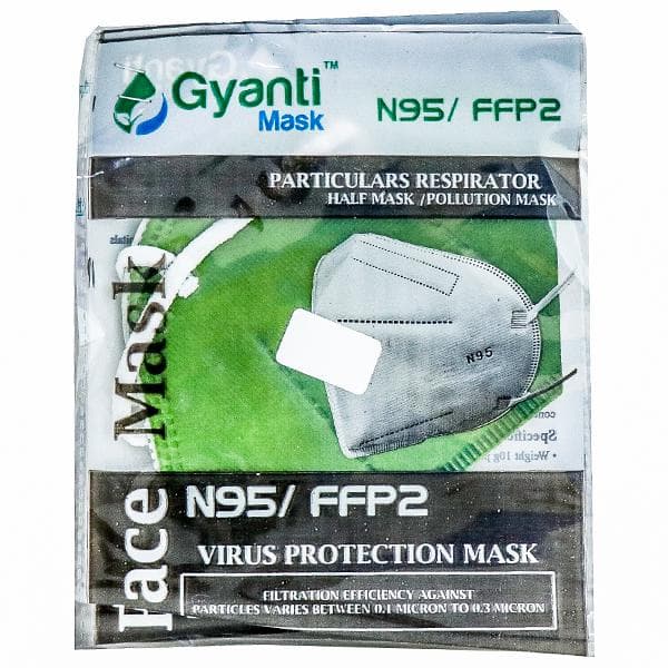 N95 Protection Mask Earloop (Gyanti) Green Pack Of 3