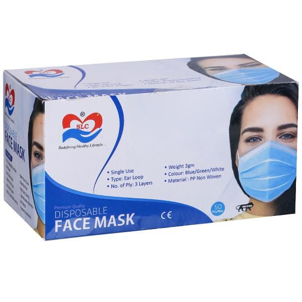 Face Mask Ear Loop Disposable (Sumo Life Care) 3 Ply Pack Of 50