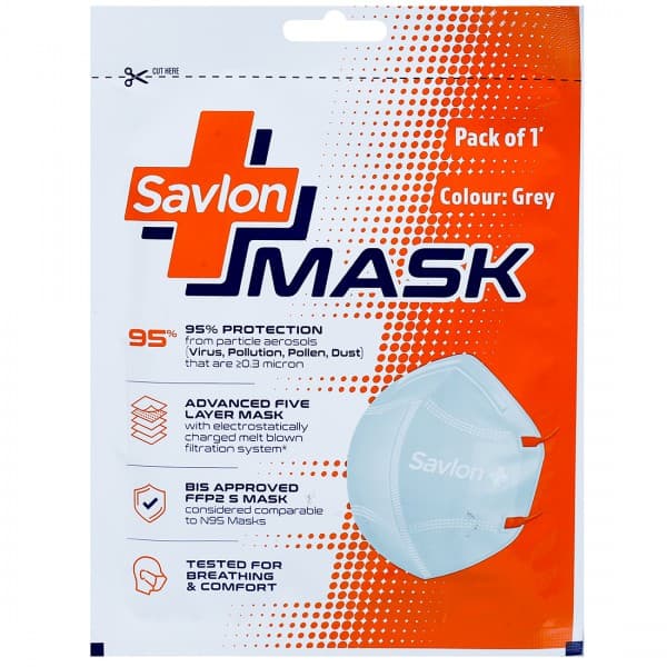 Savlon Mask 95% Protection Small Grey