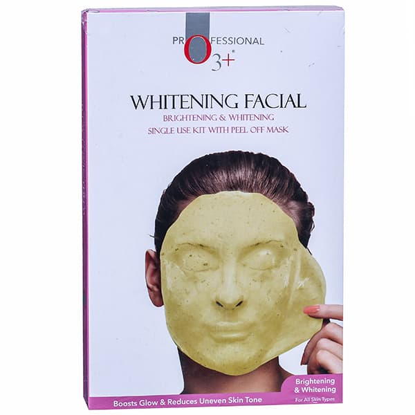 O3+ Professional Whitening Facial Brightening & Whitening Single Use Kit with Peel Off Mask 40 g + 5 ml