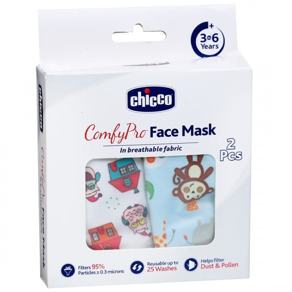 Chicco Comfypro Face Mask 107871 (3 to 6 Years) Pack Of 2