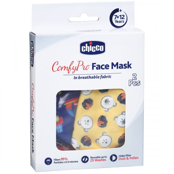 Chicco Comfypro Face Mask 11060 (7 to 12 Years) Pack Of 2