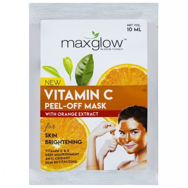 Maxglow Vitamin C Peel Off Mask with Orange Extract for Skin Brightening 10 ml