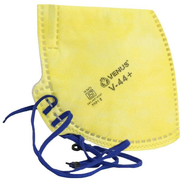 Venus Face Mask Yellow V-44+ FFP1S Stapled Flat Fold V