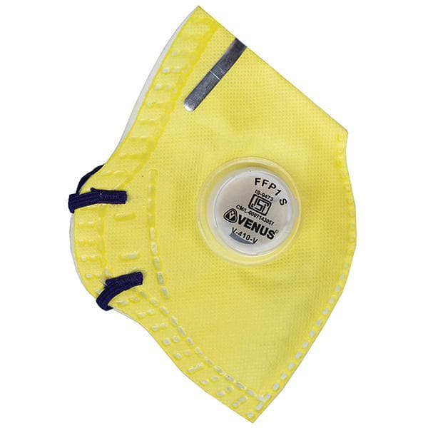 Venus Face Mask Yellow V-410-V FFP1S Stapled Flat Fold V