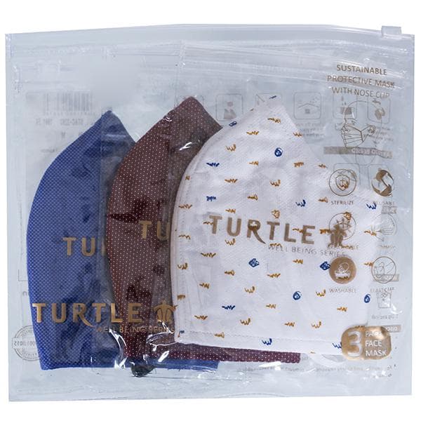 Turtle Face Mask OTAC-2203 1001 FR M Pack Of 3