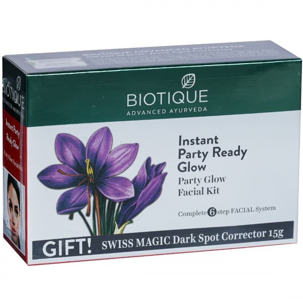 Biotique Party Glow Facial Kit (Free Biotique Swiss Magic Dark Spot Corrector 15 g) 50 g