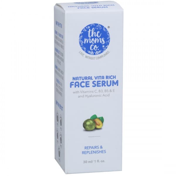 The Moms Co. Natural Vita Rich Face Serum with Vitamins C, B3, B5 & E and Hyaluronic Acid 30 ml