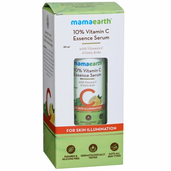 Mamaearth 10% Vitamin C Essence Serum with Vitamin C & Gotu Kola for Skin Illumination 30 ml