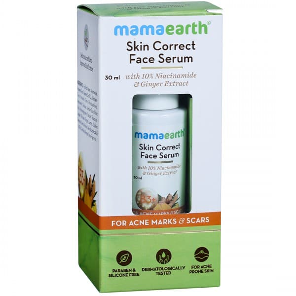 Mamaearth Skin Correct Face Serum with 10% Niacinamide & Ginger Extract for Acne Marks & Scars 30 ml