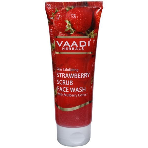 Vaadi Herbals Skin Exfoliating Strawberry Scrub Face Wash With Mulberry Extract 60 ml