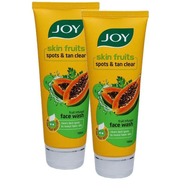 Joy Skin Fruits Spots & Tan Clear Papaya Face Wash 2 x 100 ml