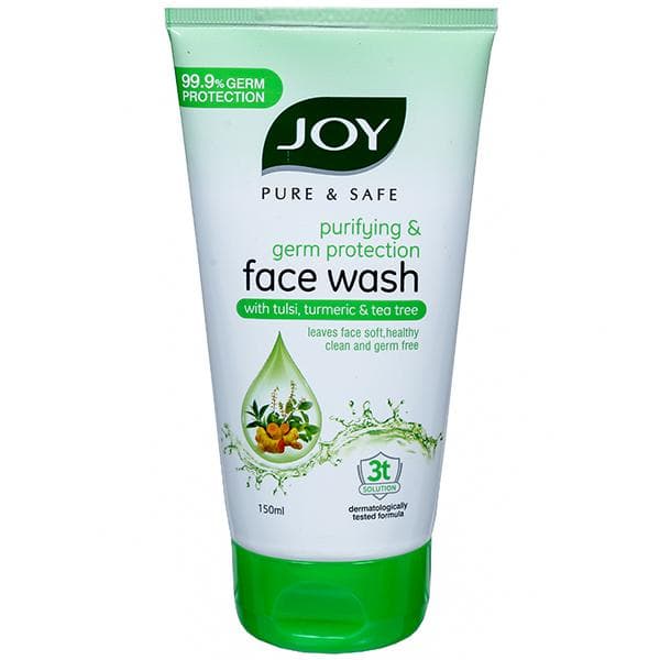 Joy Pure & Safe Purifying & Germ Protection Face Wash With Tulsi,Turmeric & Tea Tree 150 ml