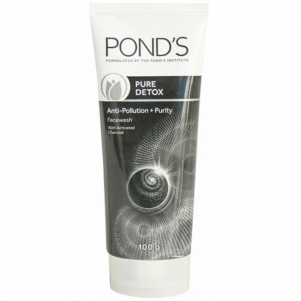Ponds Pure Detox Anti-Pollution+Purity Face Wash with Activated Charcoal 100 g