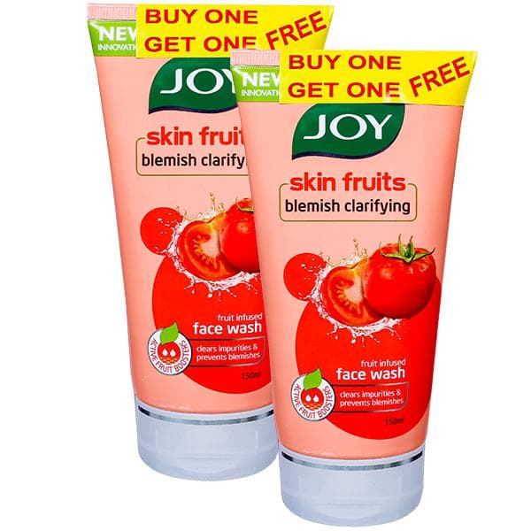 Joy Skin Fruits Blemish Clarifying Tomato Face Wash (Buy 1 Get 1 Free) 2 x 150 ml