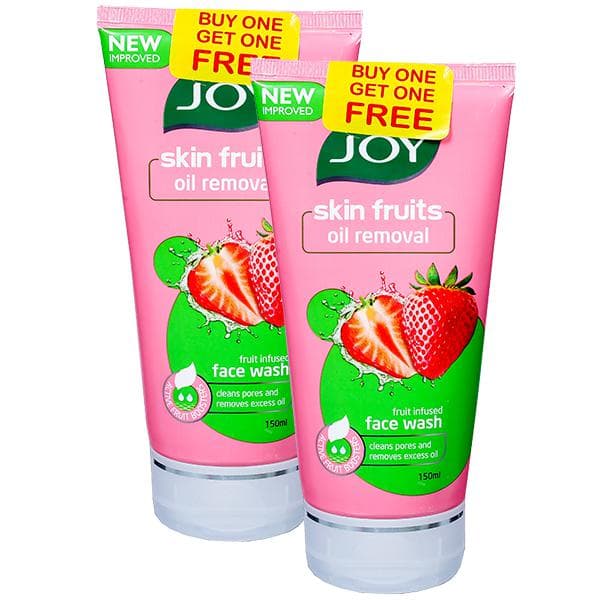 Joy Skin Fruits Oil Removal Strawberry Face Wash (Buy 1 Get 1 Free) 2 x 150 ml