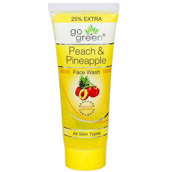 Go Green Peach & Pineapple Face Wash (Free 25% Extra) 60 g