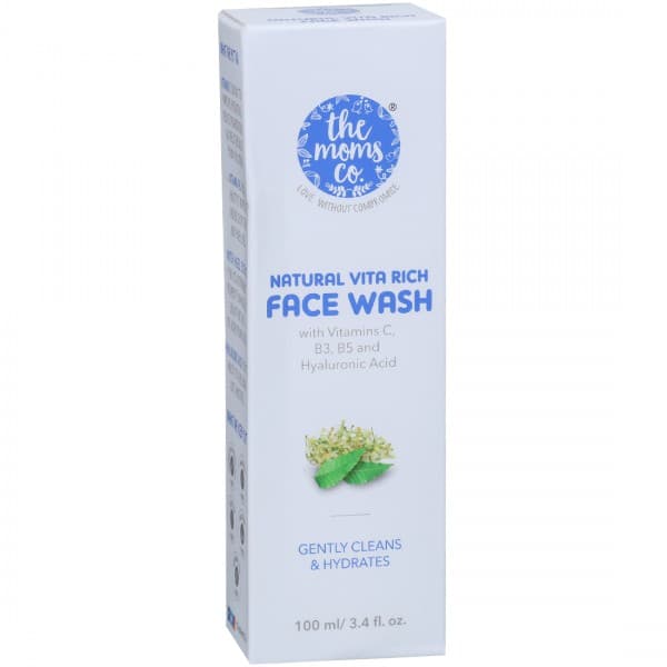 The Moms Co. Natural Vita Rich Face Wash with Vitamins C, B3, B5 and Hyaluronic Acid 100 ml