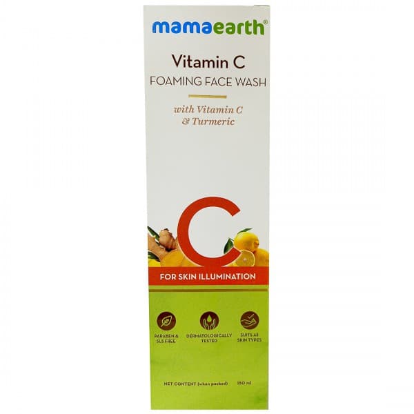 Mamaearth Vitamin C Foaming Face Wash with Vitamin C & Turmeric for Skin Illumination 150 ml