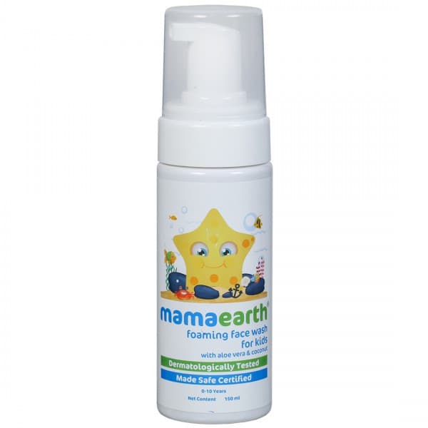 Mamaearth Foaming Face Wash for Kids with Aloe Vera & Coconut 0-10 Years 150 ml