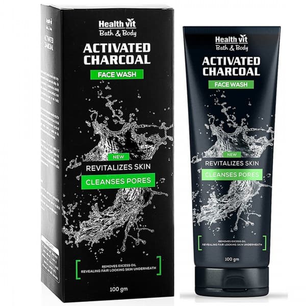 HealthVit Bath & Body Activated Charcoal Face Wash 100 g