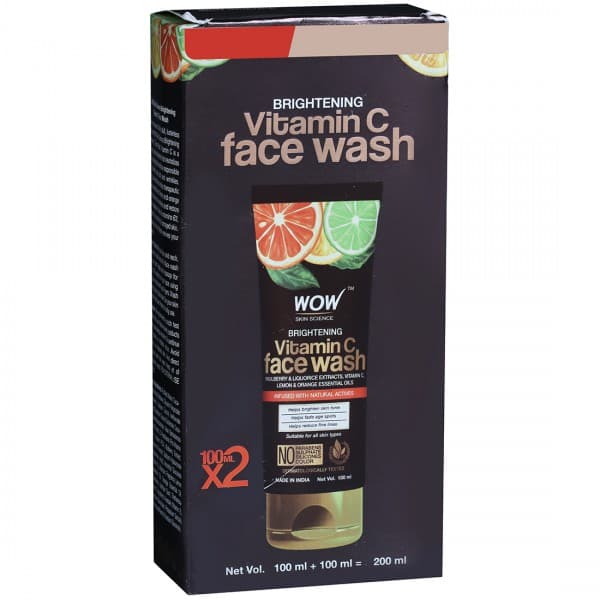 Wow Skin Science Brightening Vitamin C Face Wash (100 ml + 100 ml)