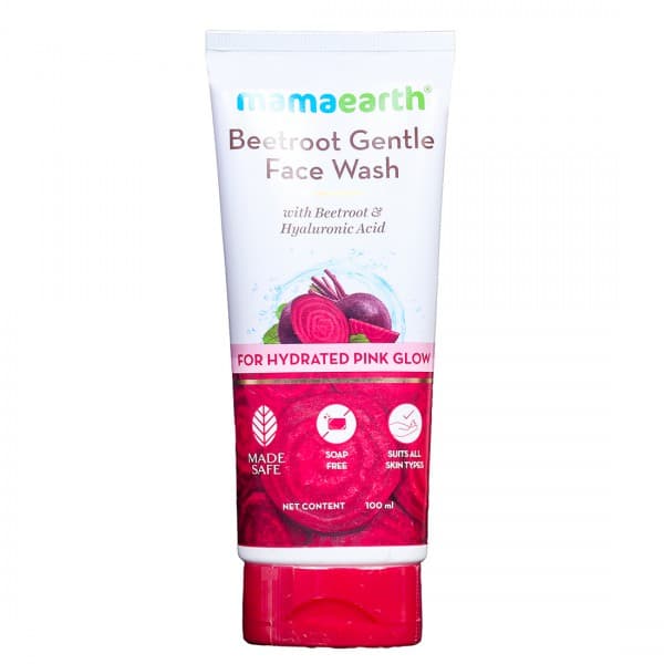 Mamaearth Beetroot Gentle Face Wash With Beetroot & Hyaluronic Acid For Hydrated Pink Glow 100 ml
