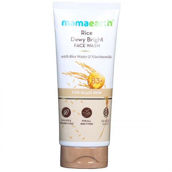 Mamaearth Rice Dewy Bright Face Wash with Rice Water & Niacinamide for Glass Skin 100 ml