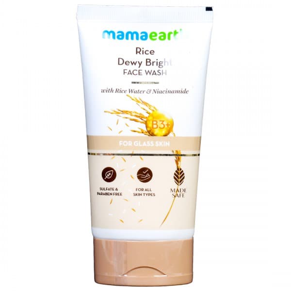 Mamaearth Rice Dewy Bright Face Wash with Rice Water & Niacinamide for Glass Skin 150 ml