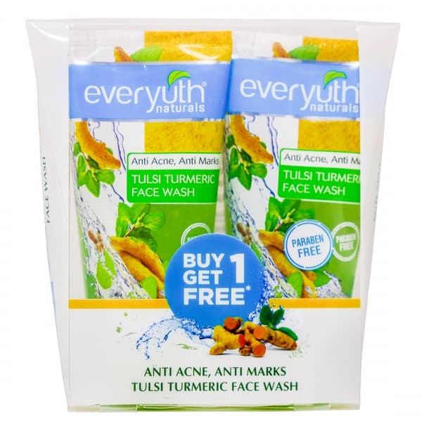 Everyuth Naturals Anti Acne Anti Marks Tulsi Turmeric Face Wash (Buy 1 Get 1 Free) 150 g