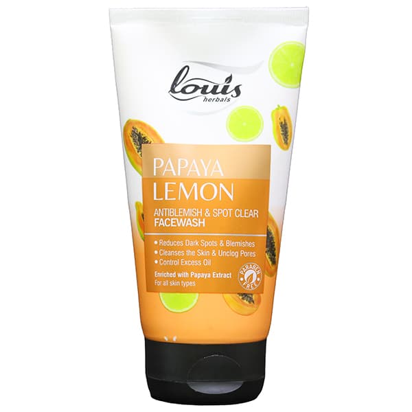 Louis Herbals Papaya Lemon Antiblemish & Spot Clear Facewash 150 g