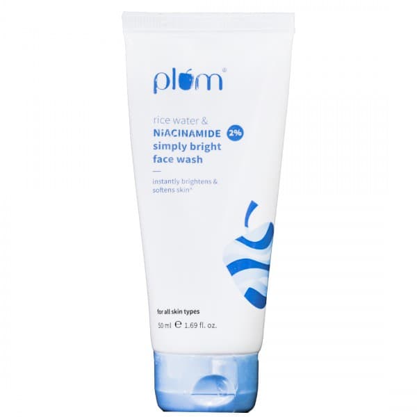 Plum Rice Water & Niacinamide 2% Simply Bright Face Wash 50 ml
