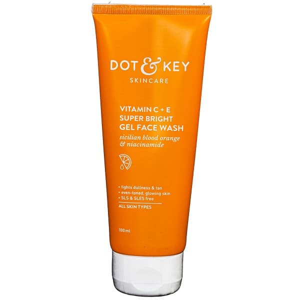 Dot & Key Vitamin C + E Super Bright Gel Face Wash With Sicilian Blood Orange & Niacinamide 100 ml