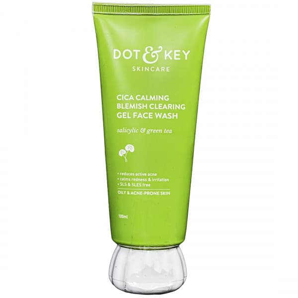 Dot & Key Cica Calming Blemish Clearing Gel Face Wash With Salicyclic & Green Tea 100 ml
