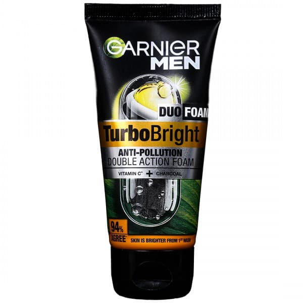 Garnier Men Duo Foam Turbo Bright Anti Pollution Double Action Foam Face Wash 50 g