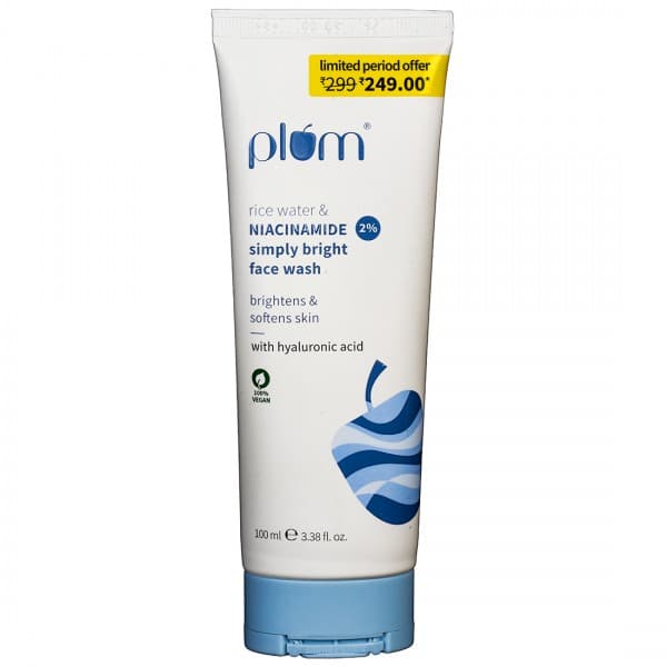 Plum Rice Water & Niacinamide 2% Simply Bright Face Wash (Rs. 50 Off) 100 ml