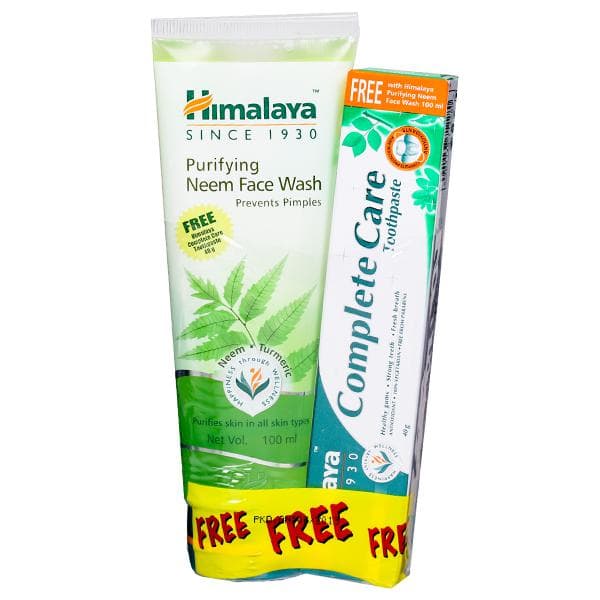 Himalaya Purifying Neem Face Wash (Free Himalaya Complete Care Toothpaste 40 g) 100 ml