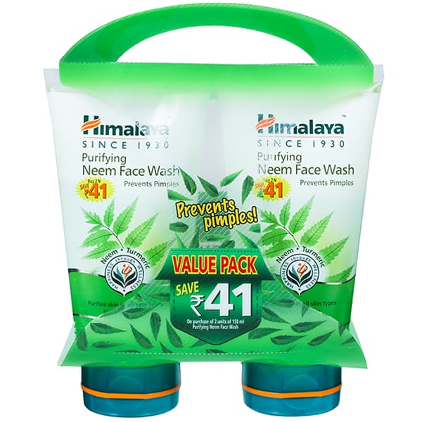 Himalaya Purifying Neem Face Wash (Save Rs 41) 2 x 150 ml