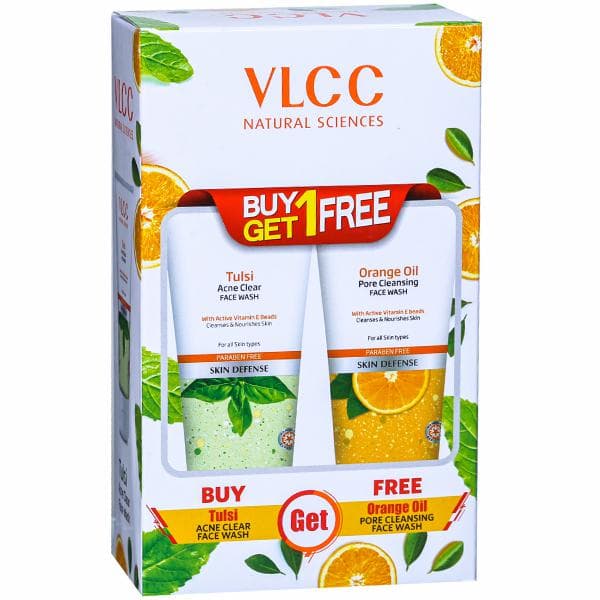 Vlcc Tulsi Acne Clear Face Wash (Free Orange Oil Face Wash 150 ml) 150 ml