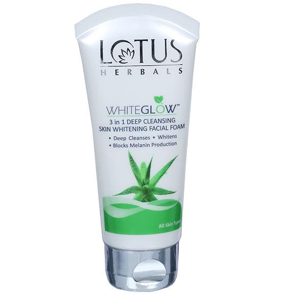 Lotus Herbals Whiteglow 3 in 1 Deep Cleansing Skin Whitening Facial Foam 50 g