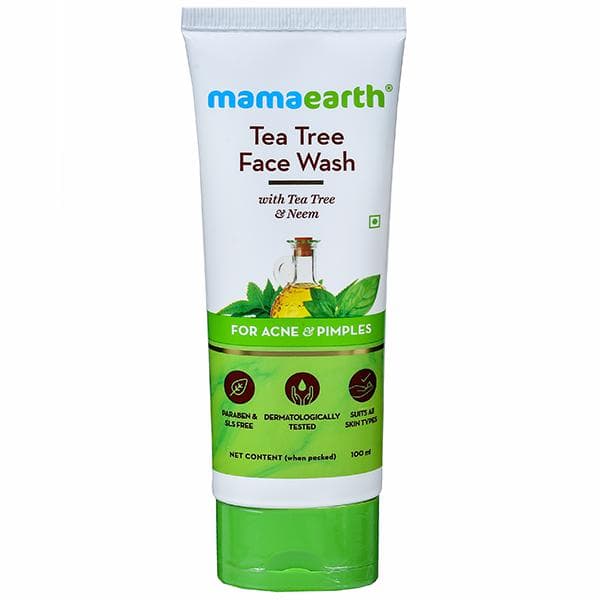 Mamaearth Tea Tree Face Wash for Acne & Pimples with Tea Tree & Neem 100 ml