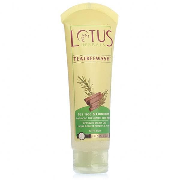 Lotus Herbals Teatreewash Tea Tree & Cinnamon Anti-Acne Oil Control Face Wash 80 g