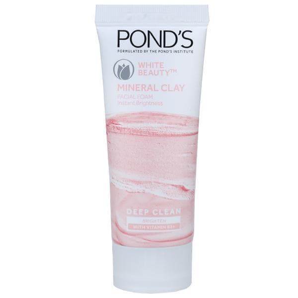 Ponds White Beauty Mineral Clay Instant Brightness Deep Clean Facial Foam 40 g