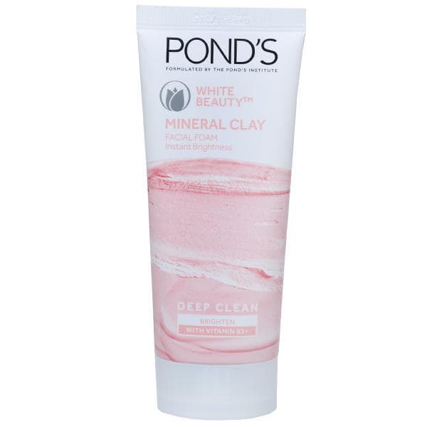 Ponds White Beauty Mineral Clay Instant Brightness Deep Clean Facial Foam 90 g