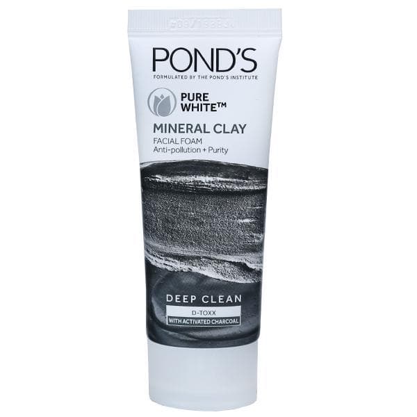 Ponds Pure White Mineral Clay Deep Clean Anti Pollution+Purity Facial Foam 40 g