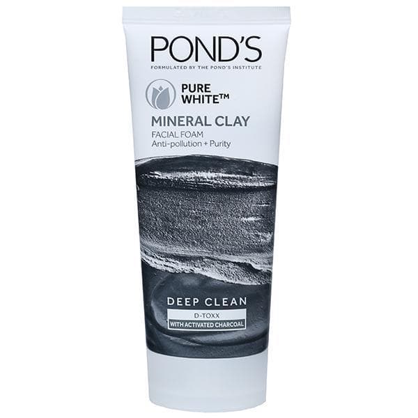 Ponds Pure White Mineral Clay Deep Clean Anti Pollution+Purity Facial Foam 90 g