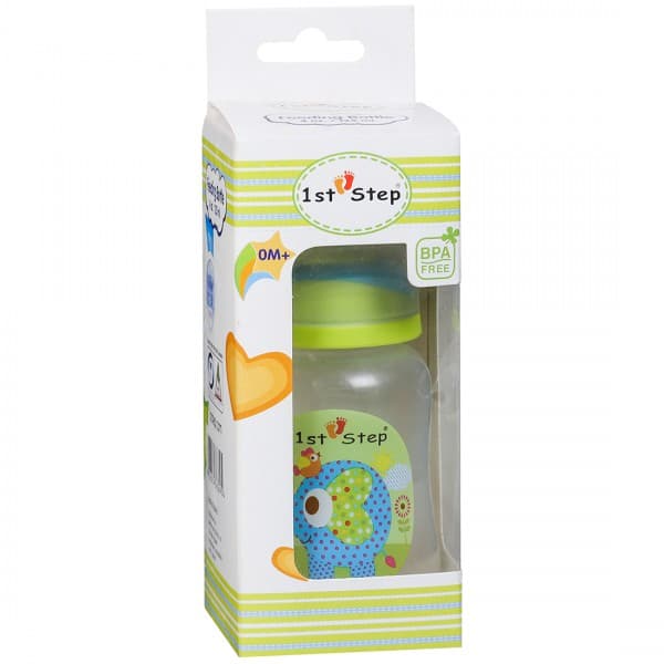 1st Step Feeding Bottle 0M+ ST-1505 Green 125 ml