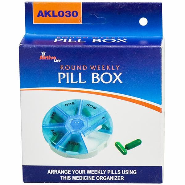 Aktive Life Round Weekly Pill Box AKL030