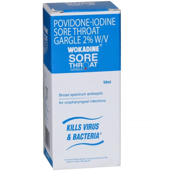 Wokadine Sore Throat (2%) Gargle 50 ml