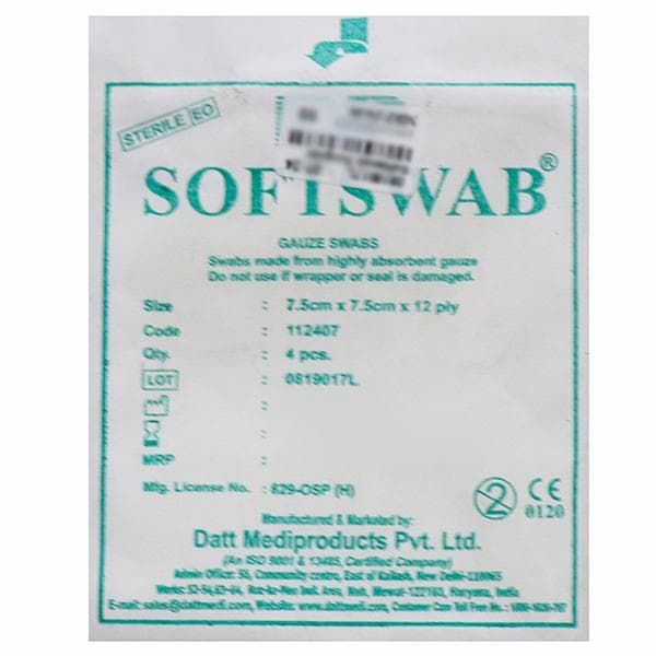 Softswab Surgical Gauze 7.5 cm x 7.5 cm